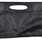 Rihanna Women's Black Clutch with Diagonal Zipper and Snap Closure Photo 1