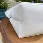 Vince Camuto Laser Cut White Floral Vegan Leather Large Tote Beach Bag Purse Photo 4