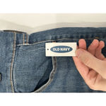 Old Navy  Medium Wash Denim Jean‎ Shorts Jorts Stretch High Rise Blue Size 14 36 Photo 4