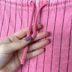 Women’s pink striped drawstring waist soft fuzzy fleece pajama bottoms XL Photo 2