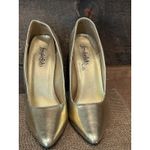 Frederick's of Hollywood VINTAGE  GOLD STILETTO HEELS‎ SIZE 7 Photo 2