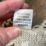 Lumiere Women’s Tan Knit Crochet Poncho Blouse One Size Size undefined Photo 12