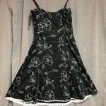White House | Black Market size 6 black dress lace on bottom hem padded bodice Photo 1
