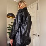Vericci Leather Jacket Black Swing Coat Side Pockets Lined Lg Unused Supple Lux Photo 1