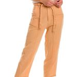 Joie NWT  Marin Peach Bloom Cropped High Rise Gauzy Orange Belted Pants 00 Photo 10