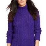 Lauren Ralph Lauren Cable Knit Mock Neck Turtleneck Knit Sweater Photo 0