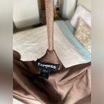 EXPRESS Cowl Neck Bronze Satin Slip Dress Photo 2