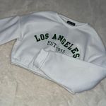 SheIn White Cropped Sweatshirt Photo 0