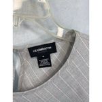 Liz Claiborne Liz Claiborne Career Women Medium Gray Purple White Striped W/ Belt Sleeveless Photo 5