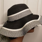 Floppy Paper Sun Hat Black Photo 0