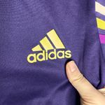 Adidas purple full zip hoodie with contrast pink zip three stripes detail size M Photo 8