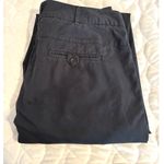 Vince Cropped Pants Pleated Cuffed Trousers Black Cotton Blend Casual Size 10 Photo 2