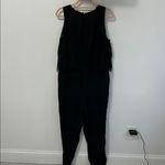 Loft Black Lace Top Sleeveless Jumpsuit Photo 2