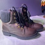 Cougar Brown Leather Combat Boots Size 8 Photo 5