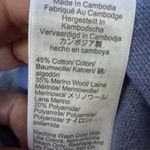 J.Crew Blue Cotton & Merino Wool Teddie sweater Womens Small Crew Neck Preppy Photo 4