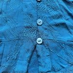 Blue silk blouse with koi fish Photo 7