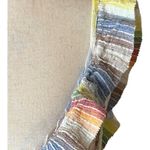 Saylor  Dress Women XL Multicolor Striped‎ V Neck Smocked Ruffle Trim Alma Mini Photo 8