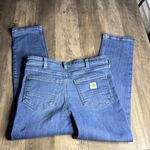 Carhartt Women's Classic Blue Straight Leg Slim Fit Jeans Photo 2