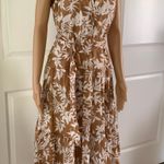 Elie Tahari Tawny Printed LinenTiered Dress With Belt Photo 3