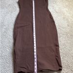 Akira Chocolate Brown Bodycon Knee Length Slip Dress Size Small Photo 5