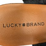 Lucky Brand  Women's Rhodette High Heel Sandal‎ Black Nubuck Leather Size 11M Photo 1