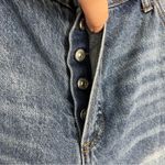 House of Harlow High Rise Mom Midi Cut Off Denim Shorts Size 33/16 NWT Blue Photo 4