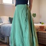 Green lightly textured flowy wrap skirt 🍃 Size S petite Photo 0