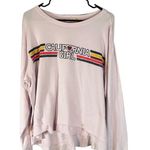 C&C California Pink California Girl Graphic Long Sleeve Top Women Sz L Photo 0