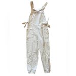 Cleobella  Hand Printed Beige Linen Overalls | Small NWT Photo 1