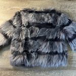 Vera & Lucy  Grey Faux Fur Coat Size XS Photo 7