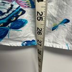 Talbots White Shirt with Blue and Green Butterfly Print Photo 4