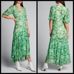 Ganni ππ Mesh Wrap Maxi Dress ~ Island Green Rose EU 34 NWT Photo 4