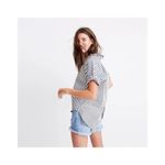 Madewell  Courier Button-Back Shirt in Stripe Mix XS Photo 3