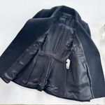 ZARA Short Coat With Gold Metallic Buttons Black Photo 5