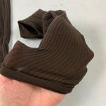 Ribbed brown nylon ankle trouser sock Photo 3
