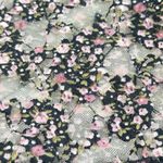 Kirra ‎ Top Womens XS Black Mesh Lace Ditsy Floral Stretch Sheer Oversized Blouse Photo 9