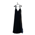 Hayley Paige Women's Size 12 Navy Blue Maxi Gown Formal Dress Photo 5