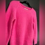 Loft  Petites Hot Pink Fuzzy Crewneck Pullover Sweater Women’s Sz XSP EUC Photo 1