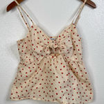 Madewell Tie Front Dainty Strawberry Print Tank Top Size 4 Photo 0
