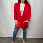 Lord and Taylor One Button Blazer in Red Size 8 Petite‎ Photo 6