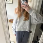 Aerie grey v neck sweatshirt Photo 3