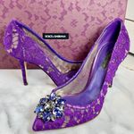 Dolce & Gabbana 'Bellucci' Lace & Crystal Pumps Photo 0