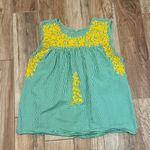Spirit Dress Gingham Embroidered Top Green Size L Photo 0
