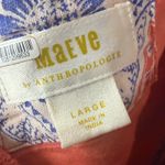 Maeve  Anthropologie Halter Top Dress Coral Blue Floral Size‎ Large Photo 7