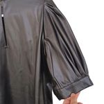 SACHIN + BABI Faux Leather Short Sleeve Shift Mini Dress Crew Neck Black Size XL/16 New Photo 7