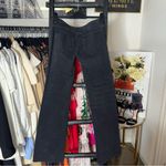 New EB Denim Black Low Rise Lace Up Wide Leg Jeans Women Size 26 Made USA Photo 8