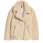H&M Divided Teddy Sherpa Moto Jacket Photo 0