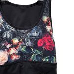 Athleta  Medium Movement Floral Sports Bra Black Red Size Small Photo 4
