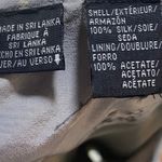 Vintage 90s Liz Claiborne Silk Mini Shift Dress Floral Print Light Gray 14 Large Photo 7