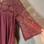 American Eagle  Women’s Bohemian Peasant Lace Coquette Girl Top Size Medium Pink Photo 3